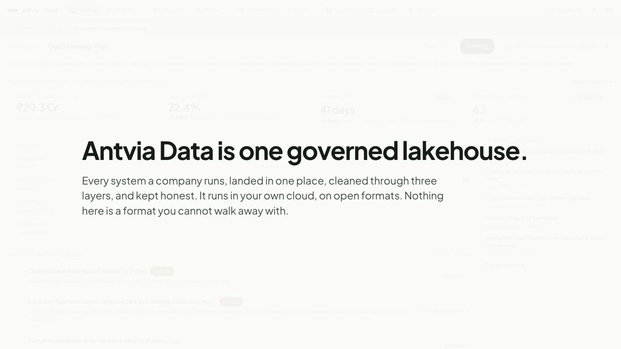 A still from Antvia Data, in a minute